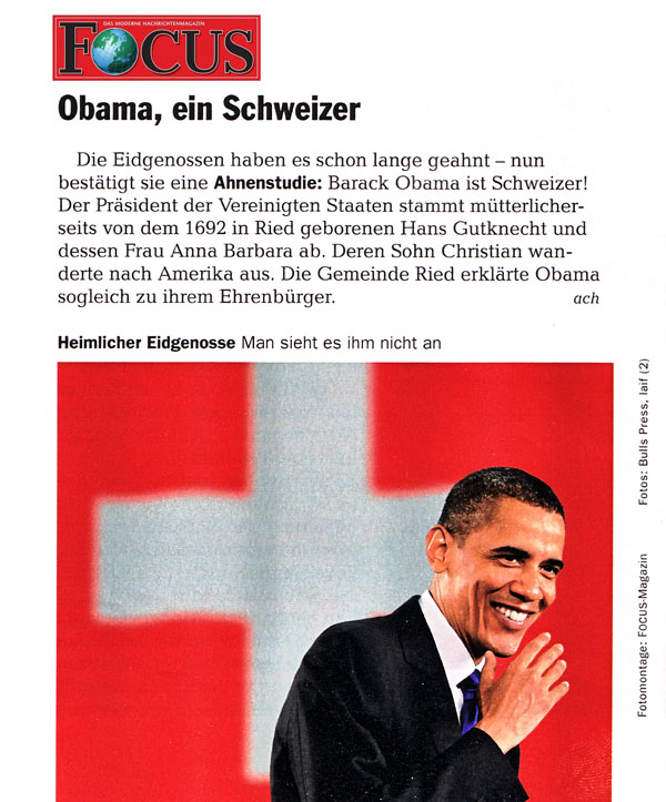 Obama ein Schweizer